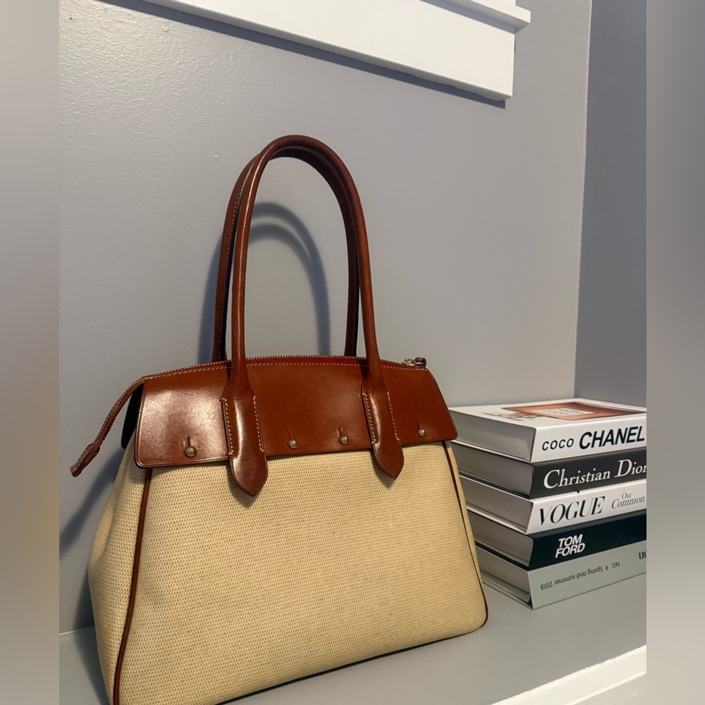 Rooney and Bourke Wilson Panama Tan and Brown leather satchel  large - Picture 11 of 14